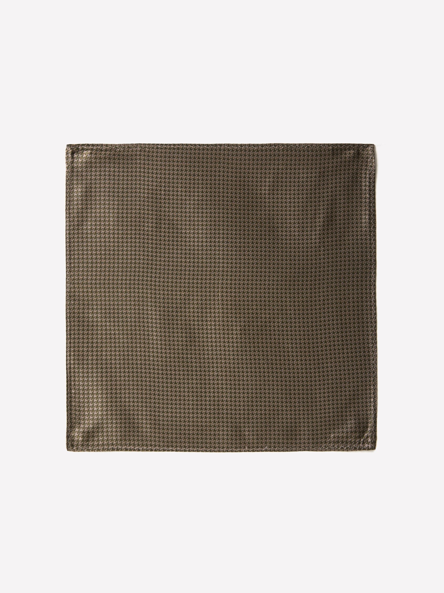 Pocket Square Silk Green Houndstooth