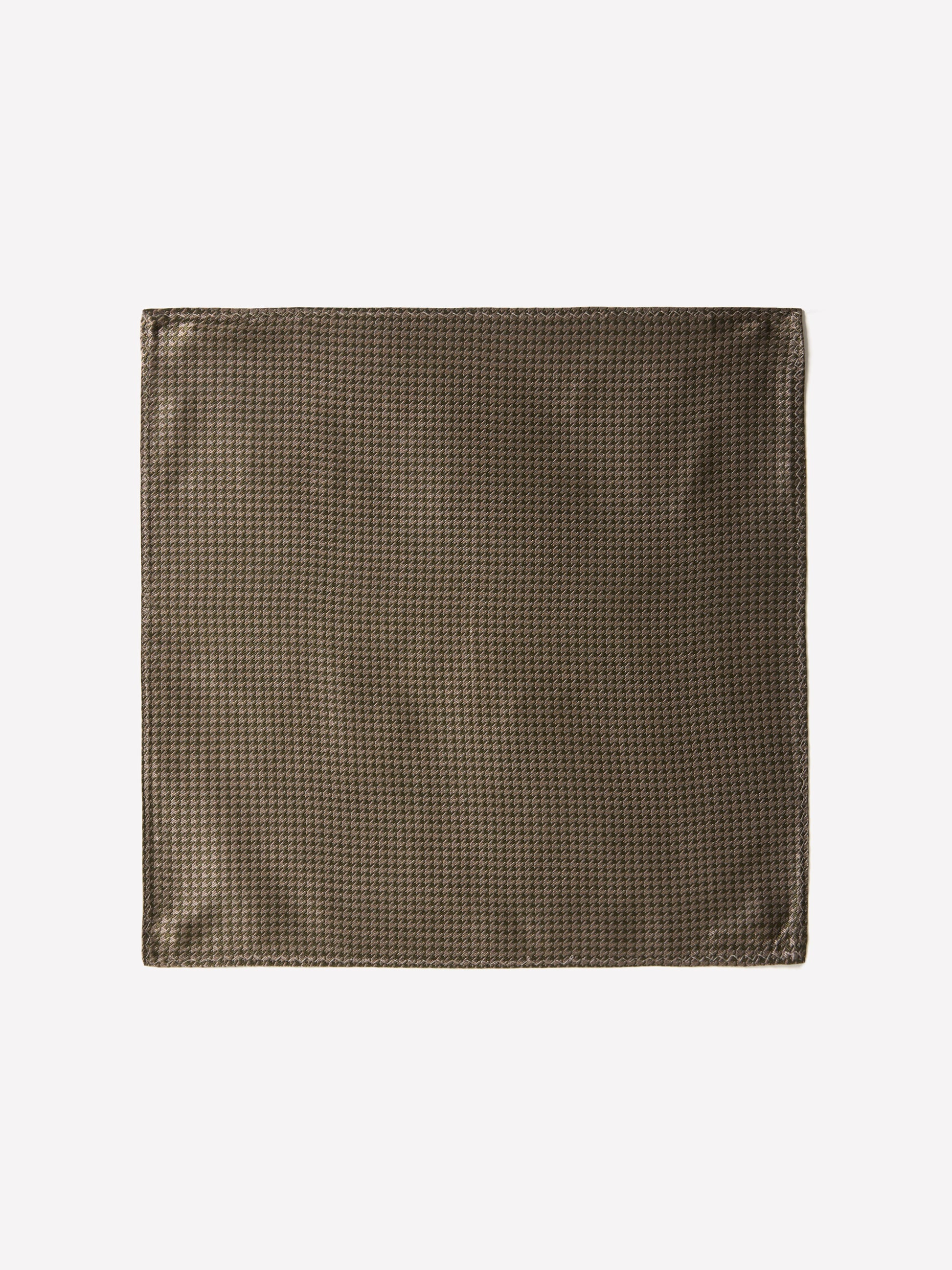 Pocket Square Silk Green Houndstooth