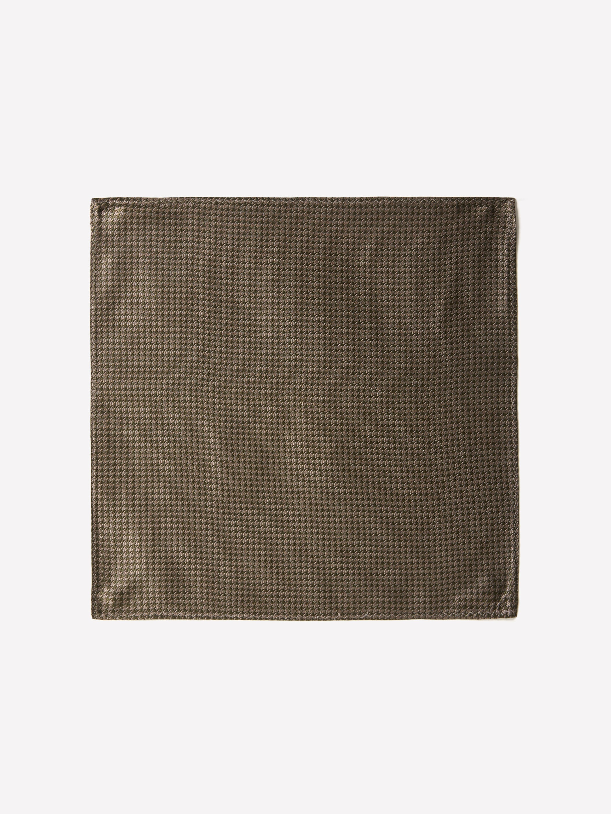 Pocket Square Silk Green Houndstooth