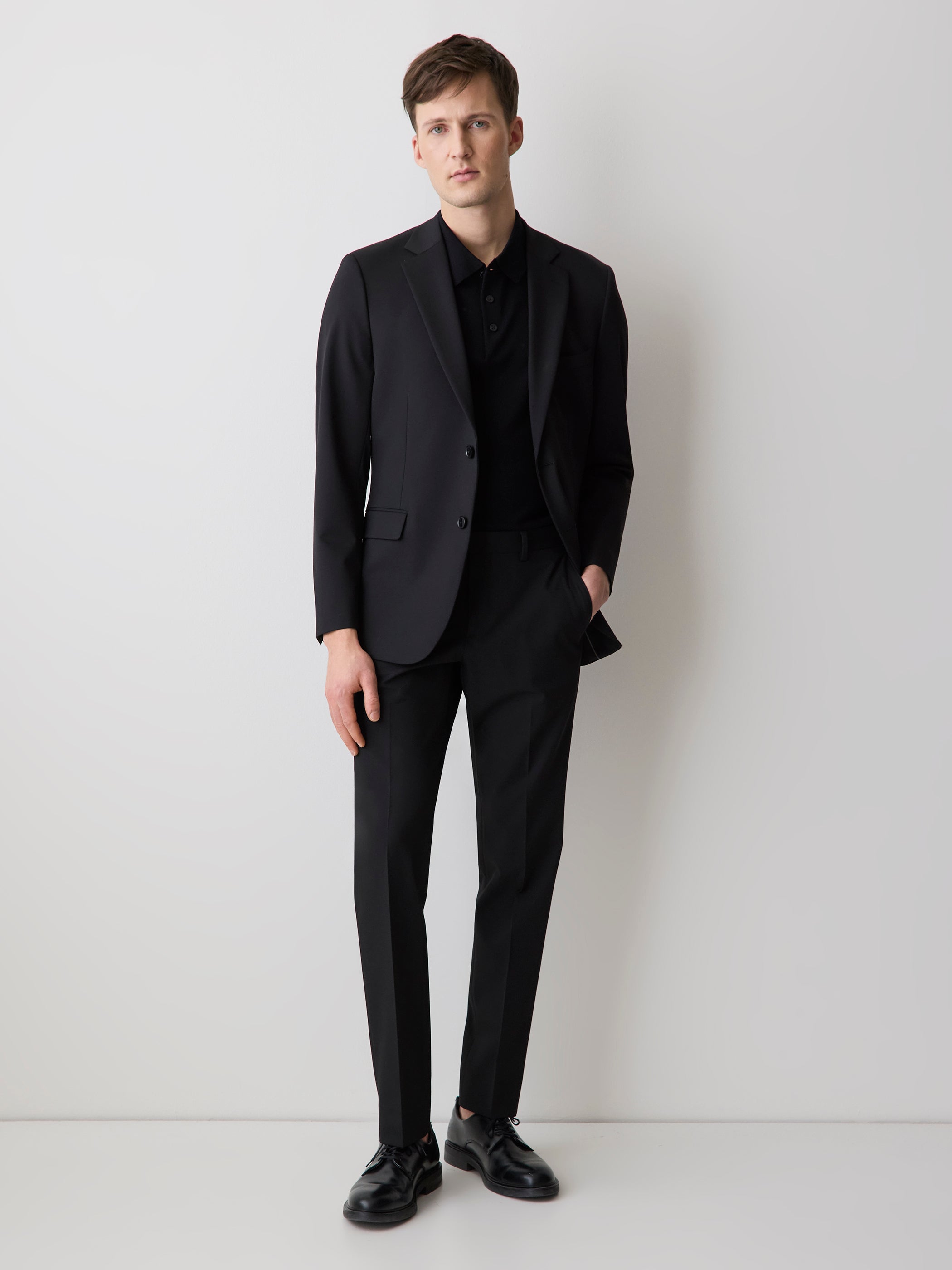 Black Slim Fit E-Tech Suit Pant