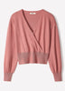 Crossover Pull Cotton Blend Sweater