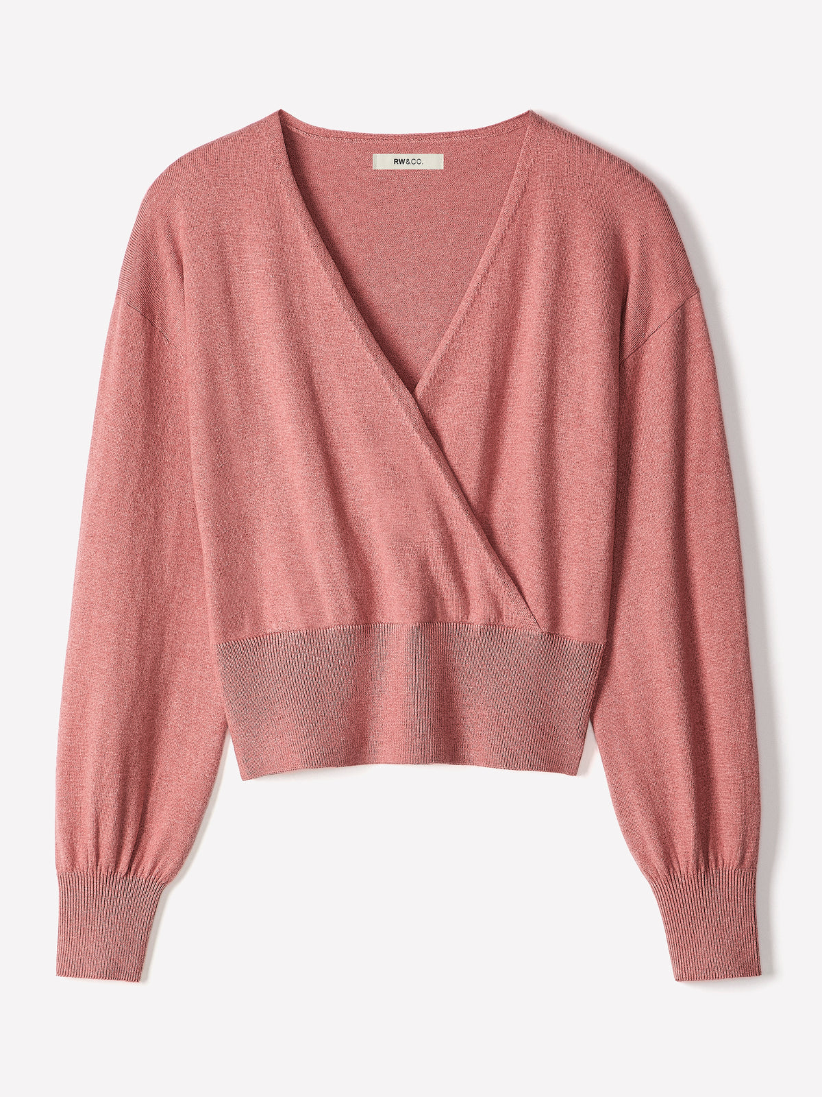 Crossover Pull Cotton Blend Sweater