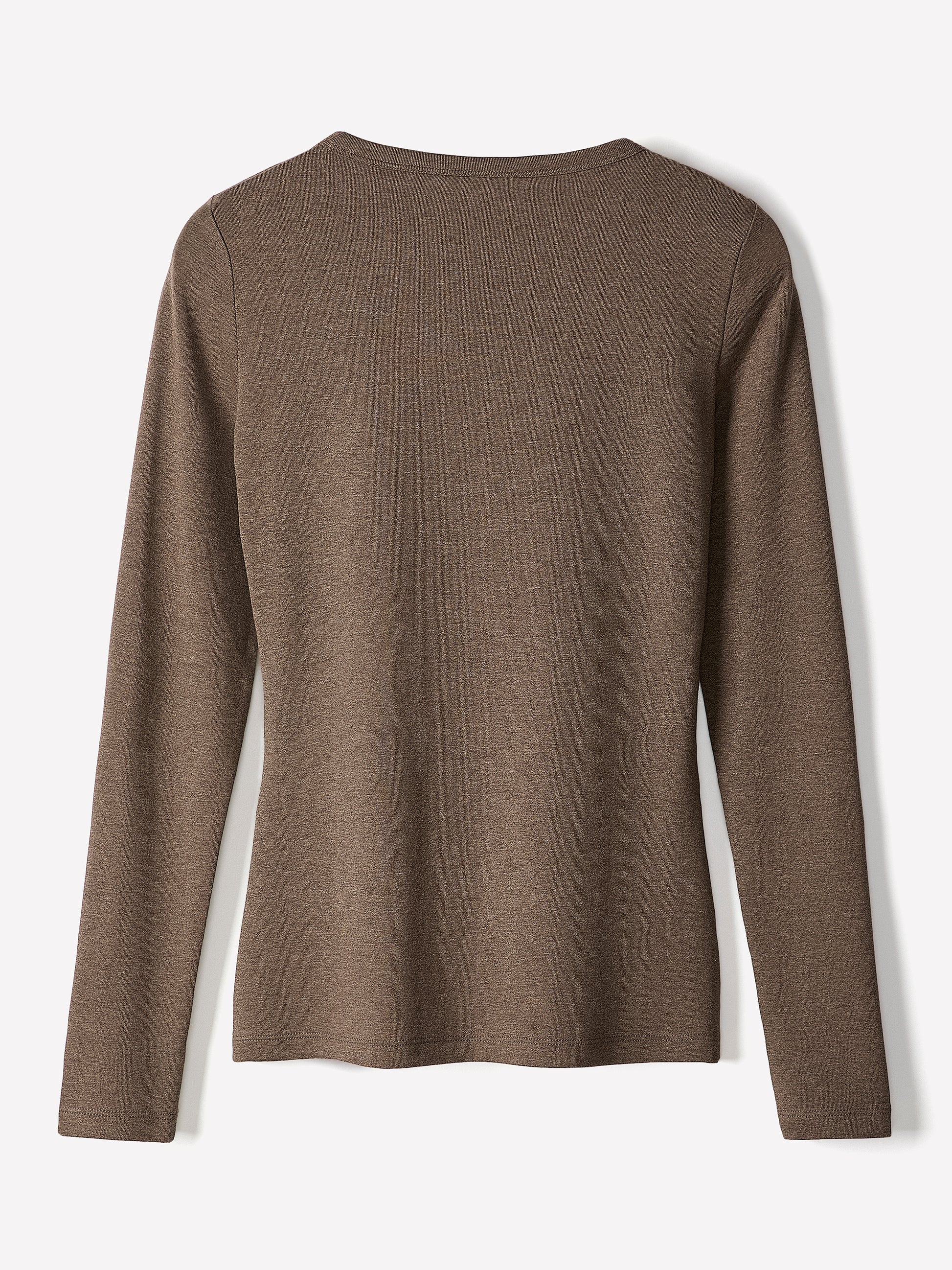 Long Sleeve Knit Pullover Crew Neck Cotton Blend