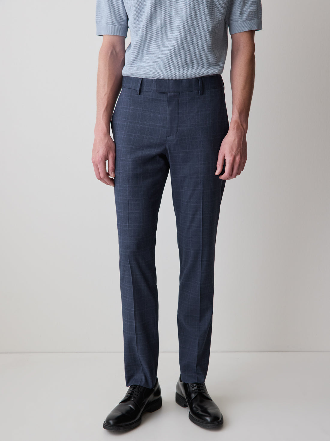 Men's Slim-Fit Blue Checkered Suit Pant RW&CO Men's Slim-Fit Blue Checkered Suit Pant RW&CO
