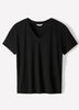 V-Neck Silk-Blend Tee