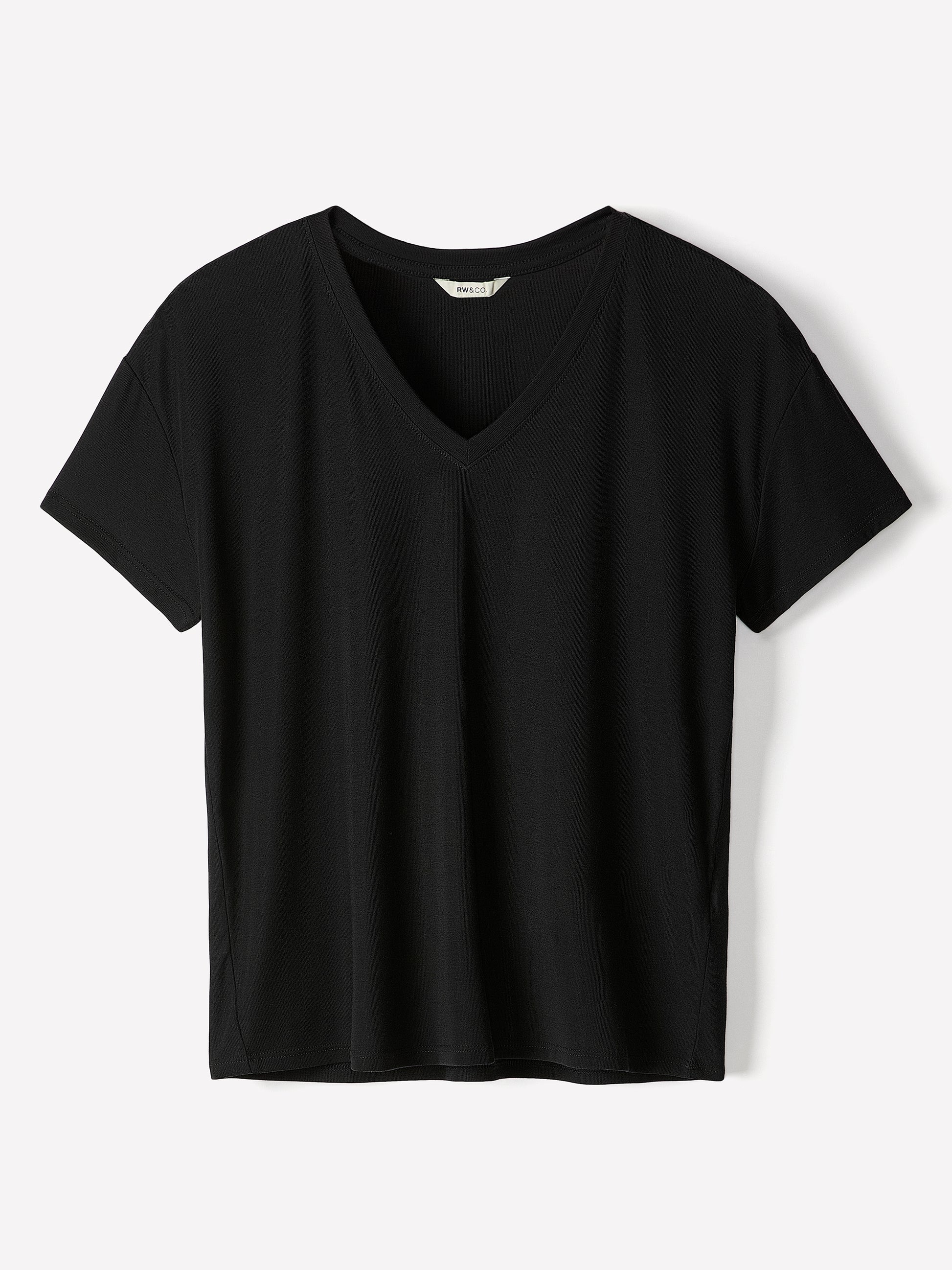 V-Neck Silk-Blend Tee
