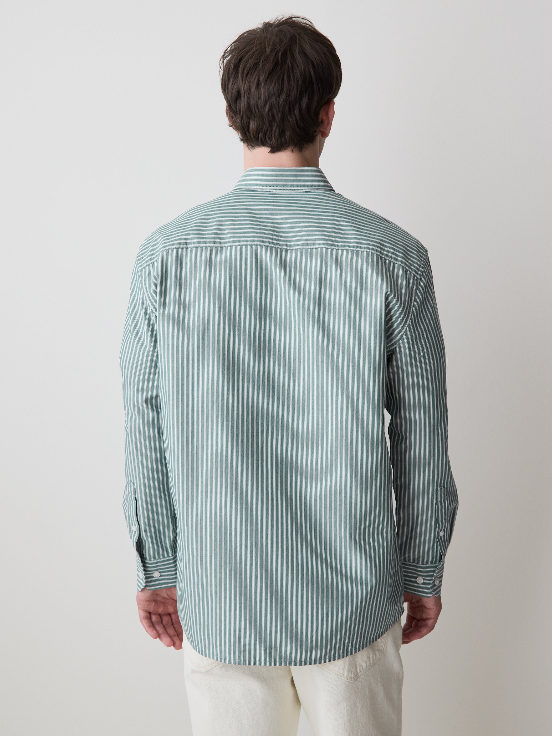 Chemise Rayée à Manches Longues