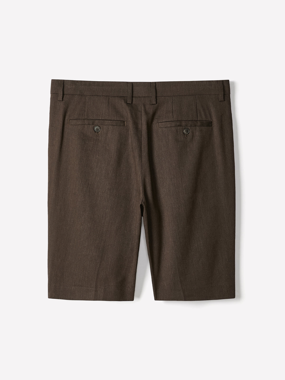 Linen-Blend Pleated Shorts