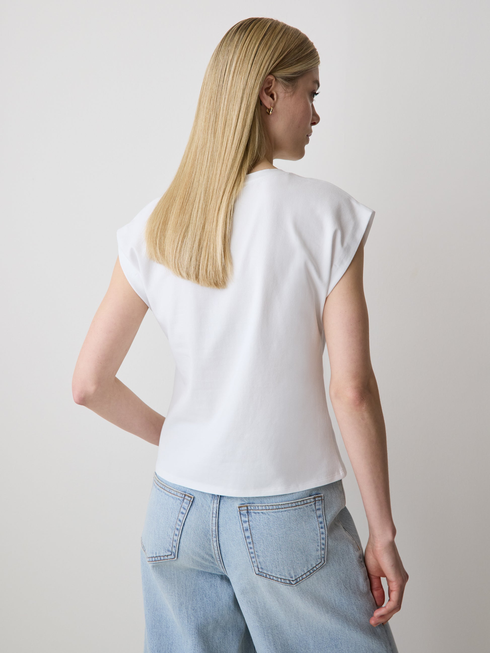 Knit Blouse Organic Cotton Extended Sleeve