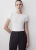 Short-Sleeve Crew-Neck Ribbed Basic Tee