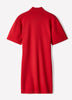 Short-Sleeve Mock-Neck Mini Sweater Dress