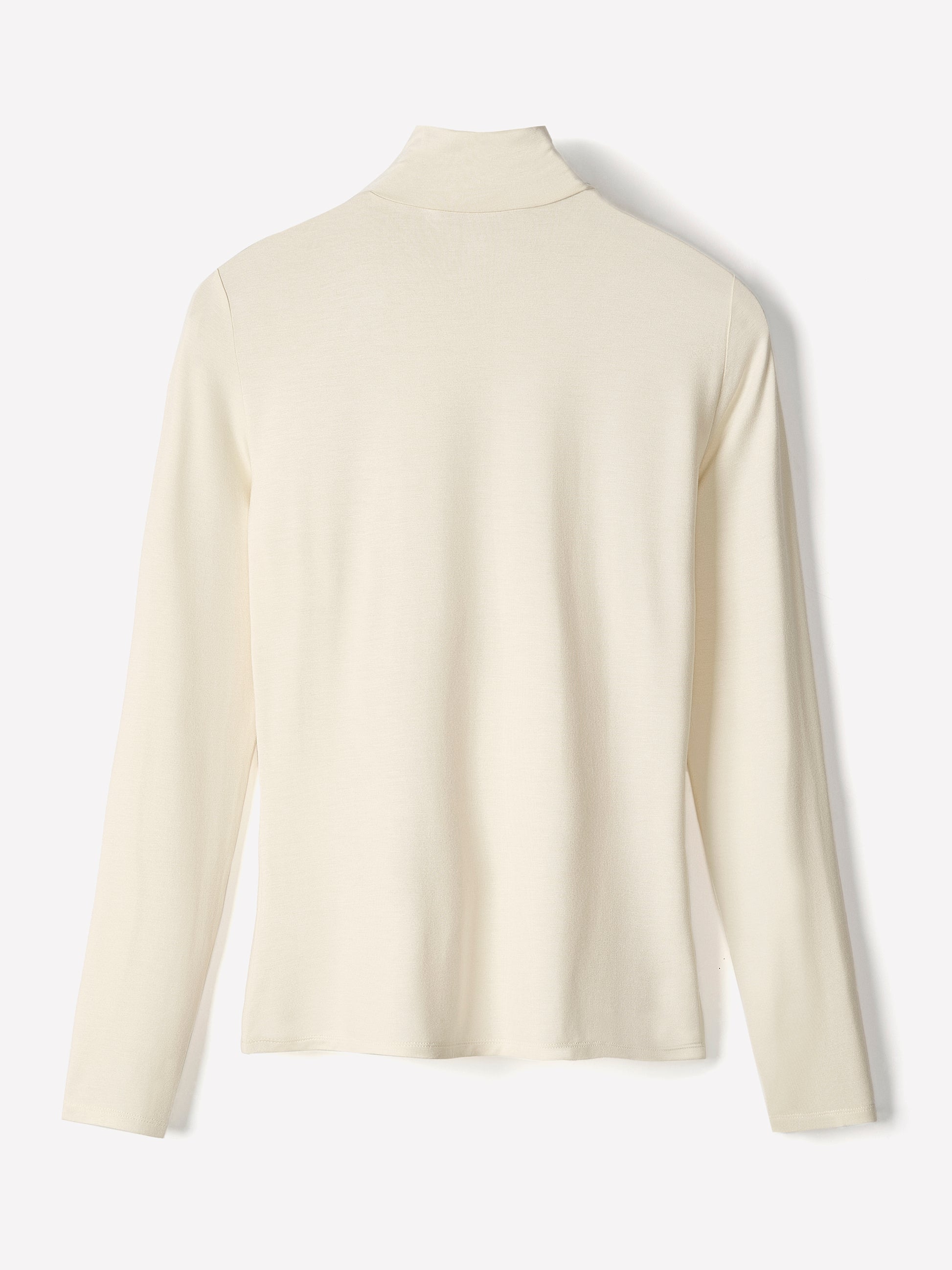 Knit Pullover Fitted Stretch Viscose Mock Neck