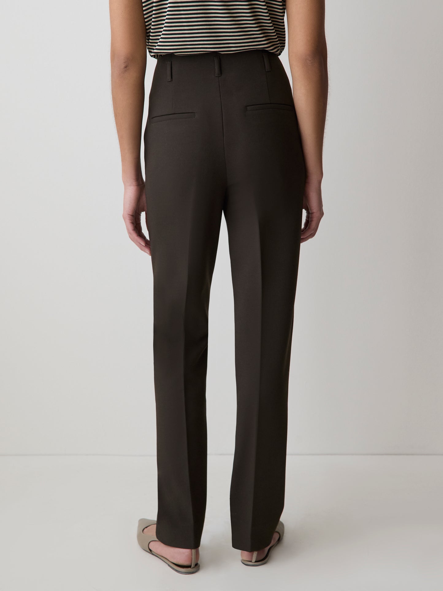 High-Rise Long Slim-Leg Pant