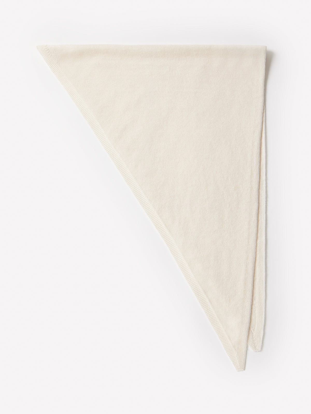 Knit Scarf Mercerized Merino Wool Triangle Neckerchief