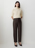 High-Rise Tapered-Leg Faux-Leather Pant