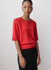 Knit Sweater with Shoulder Pads, Viscose Nylon Blend