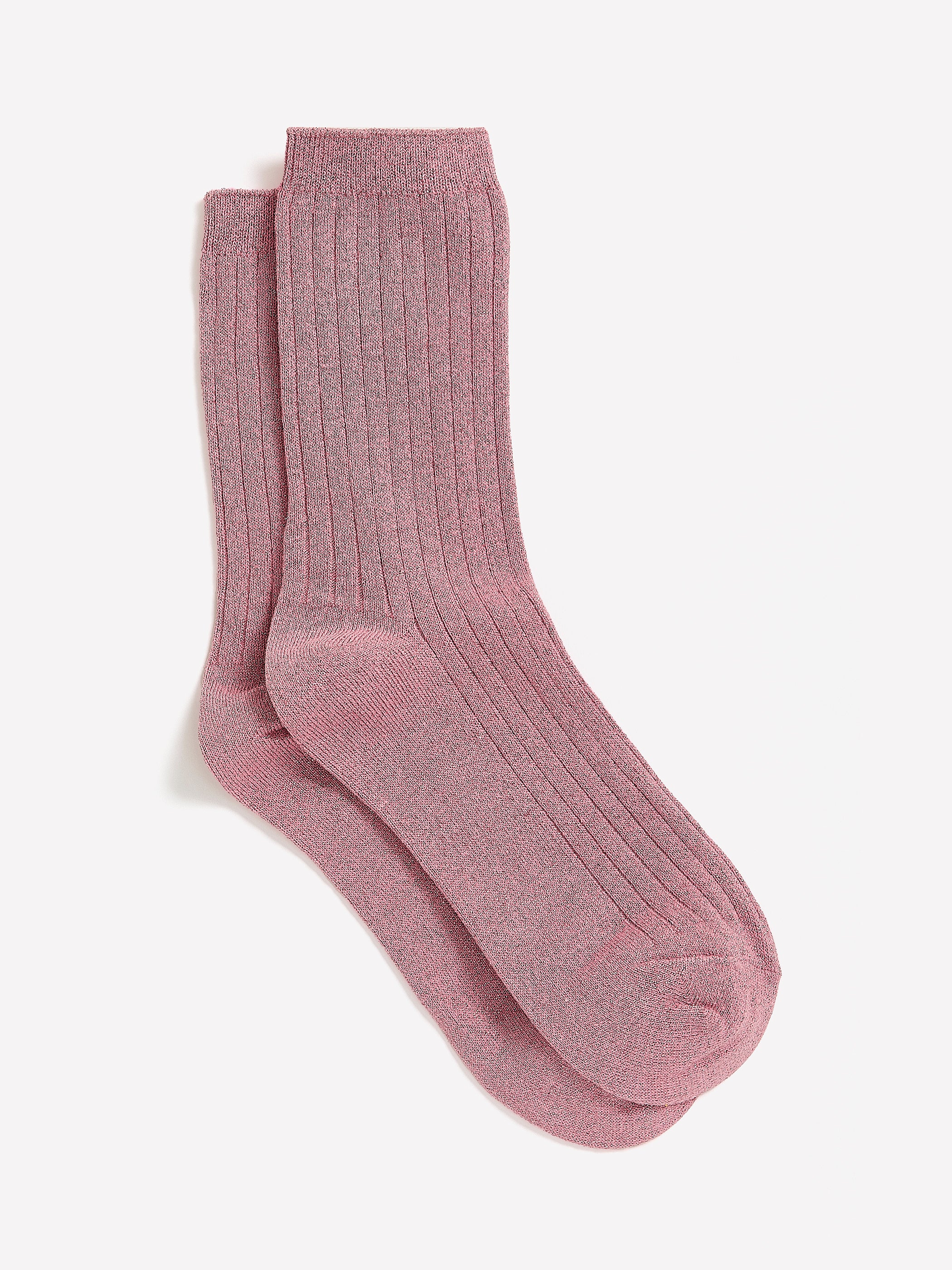 Bas Mi-Mollet Côtelés avec Fibres Métalliques