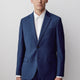 Blue Slim Fit Wool Suit Blazer