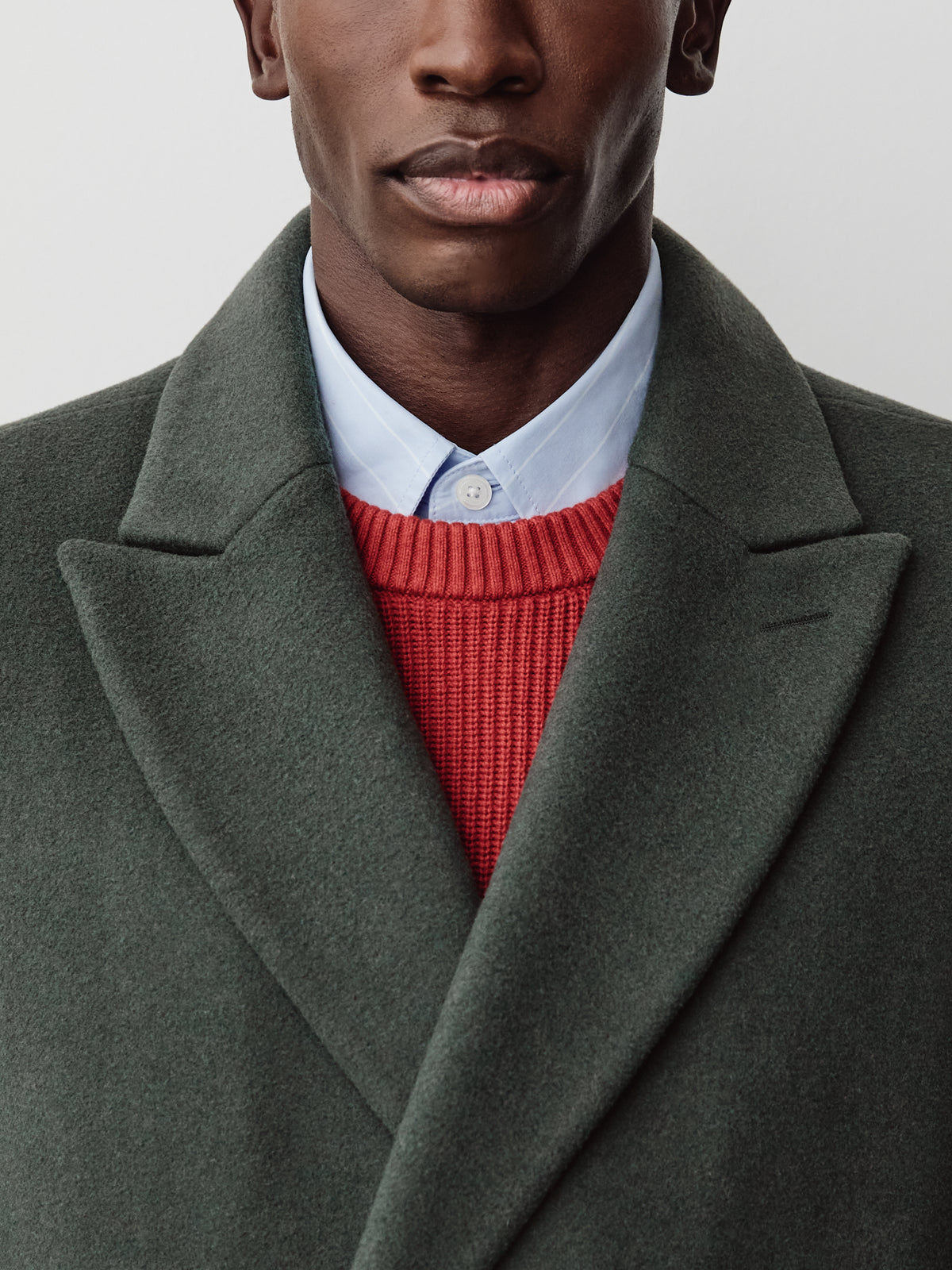 Double Breasted Topcoat Wool Blend