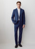 Blue Tailored-Fit Wool Suit Blazer