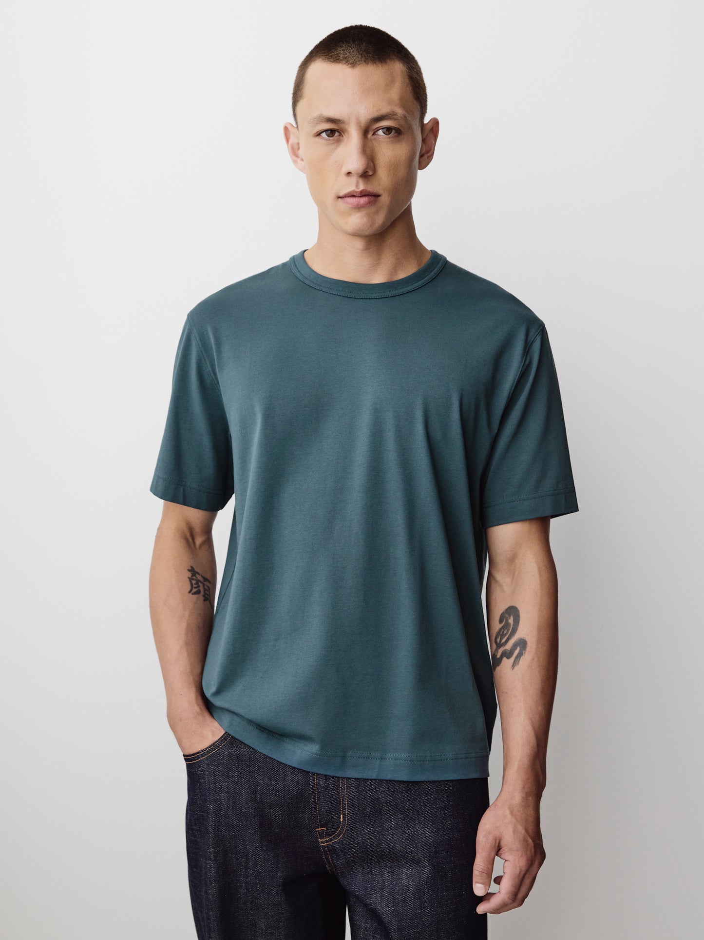 Men's Knit Crewneck T-Shirt Supima Cotton