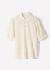Textured Short-Sleeve Polo Sweater
