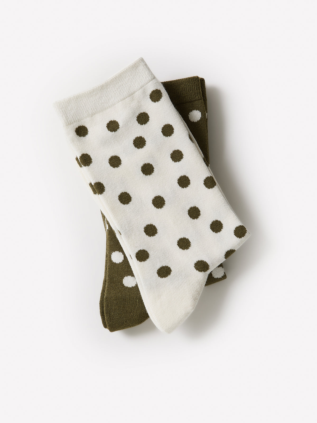 Crew Socks Cotton Blend Oversized Dot Pattern