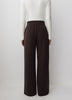 Wide Leg Knit Pants with Neoprene Fabric