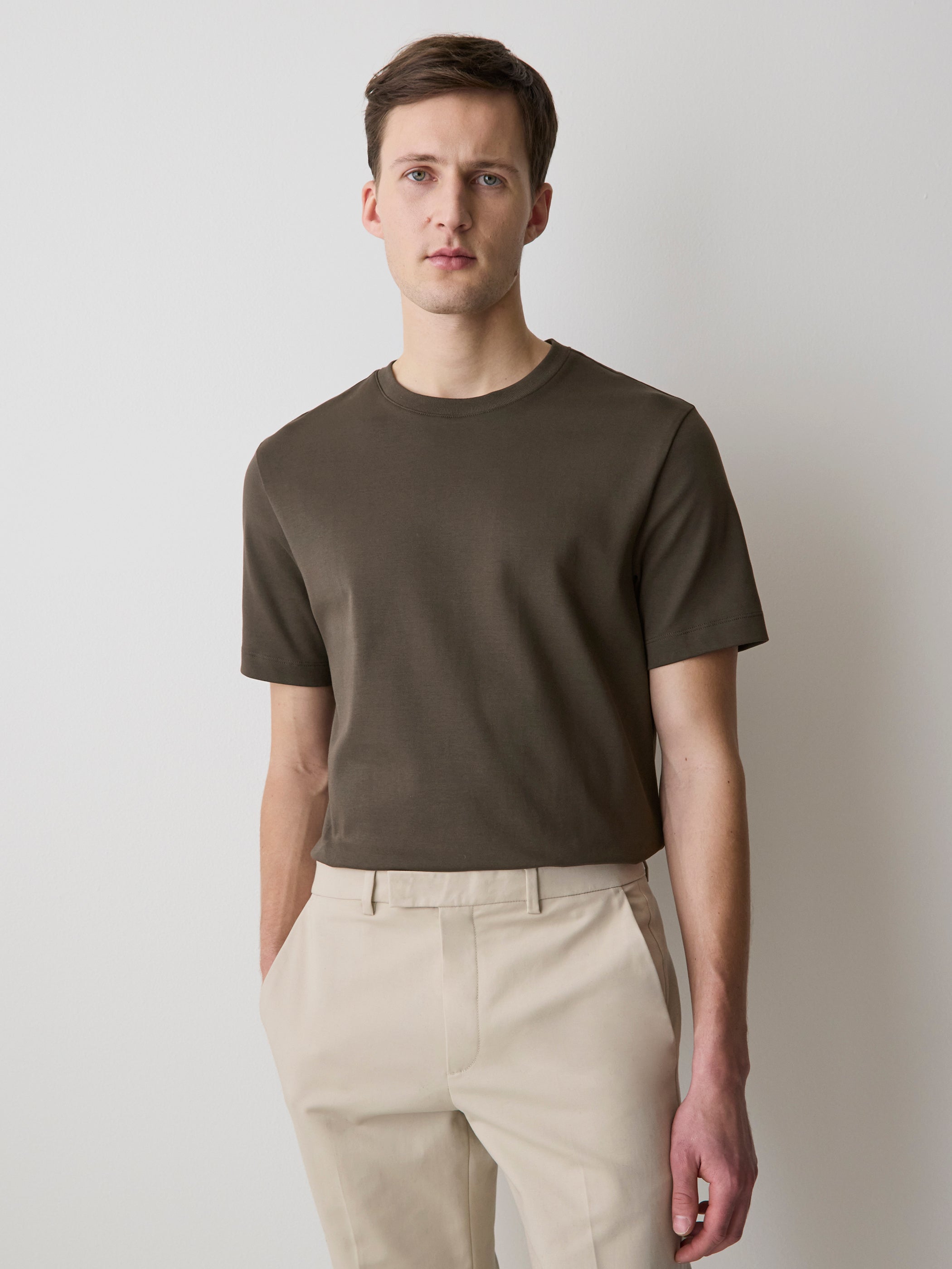 Solid Short-Sleeve Crew-Neck Tee