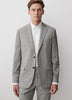 Slim-Fit Checkered Grey Suit Blazer