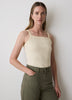 Knit Tank Top Squared Neck Organic Cotton