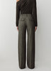 Wide Leg Tweed Pants 32" Wool Blend
