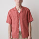 Short-Sleeve Linen Shirt with Camp Collar