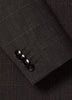 Slim Fit Wool Blend Charcoal Check Blazer
