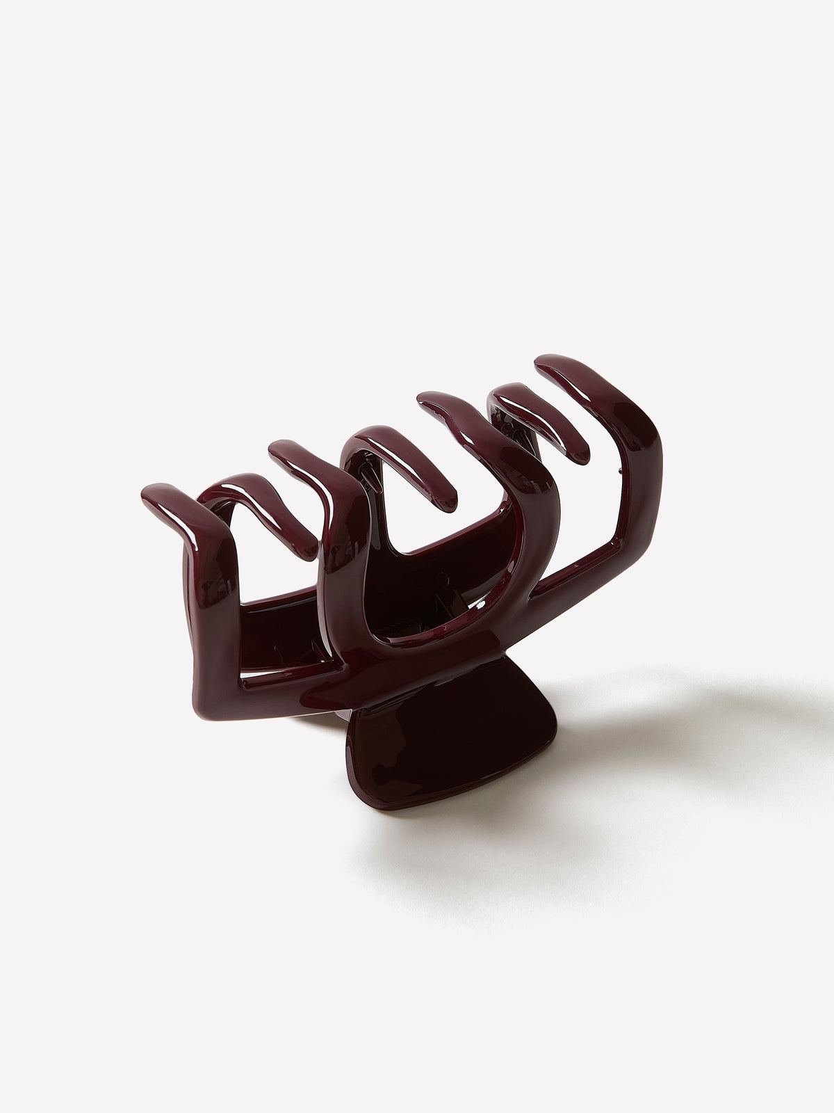 Chunky Burgundy Hair Claw Gripper