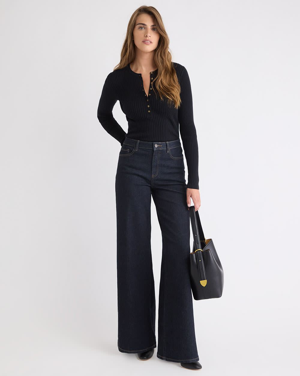 Pull Côtelé à Manches Longue