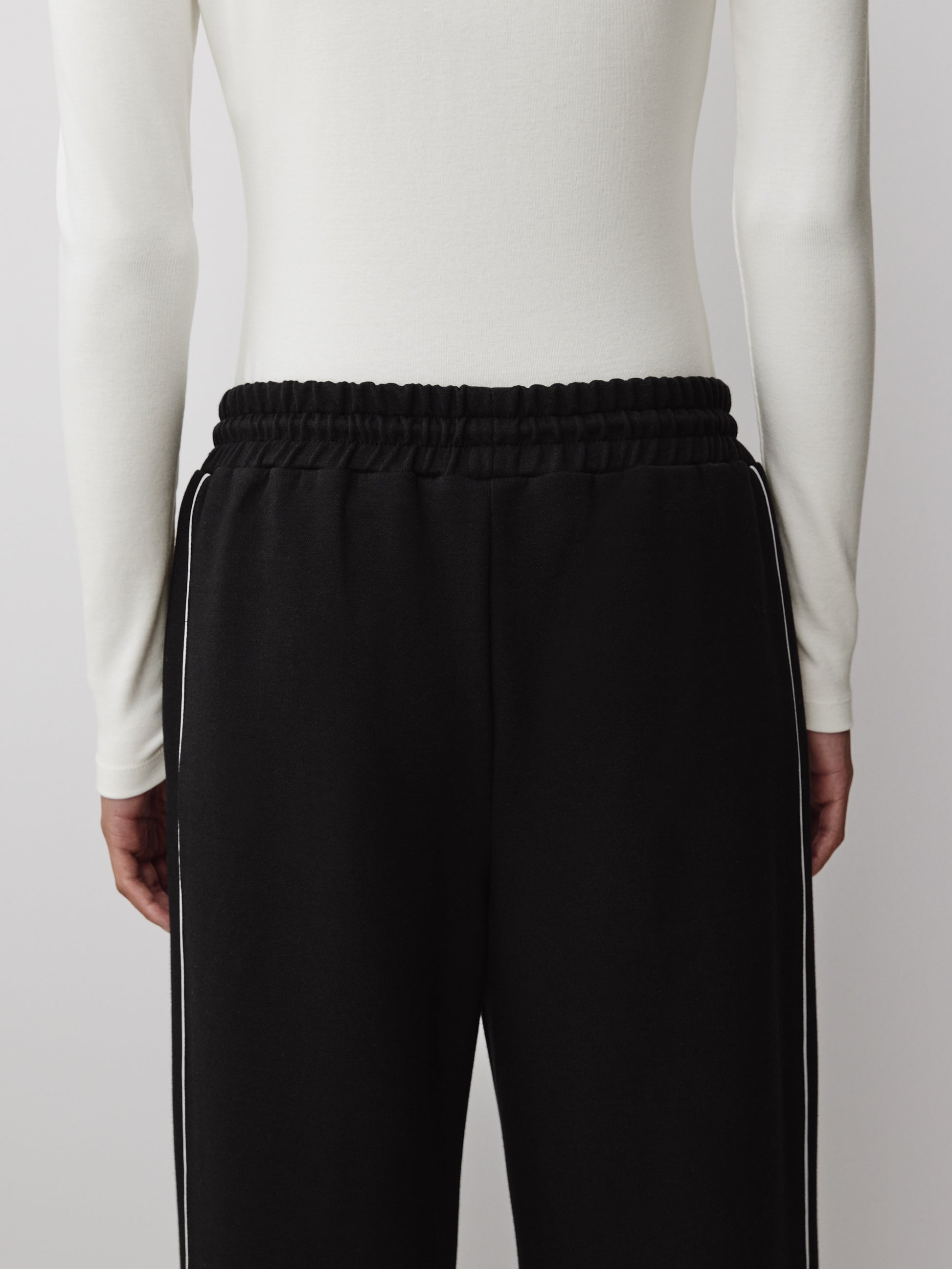 Wide Leg Knit Pant in Neoprene Scuba Fabric