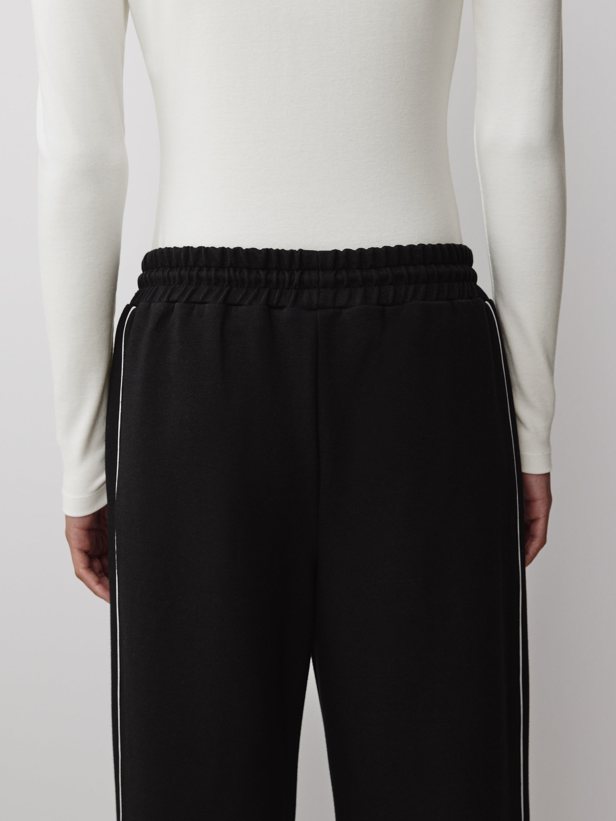 Wide Leg Knit Pant in Neoprene Scuba Fabric