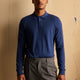 Merino Wool Knit Polo Sweater Long Sleeve