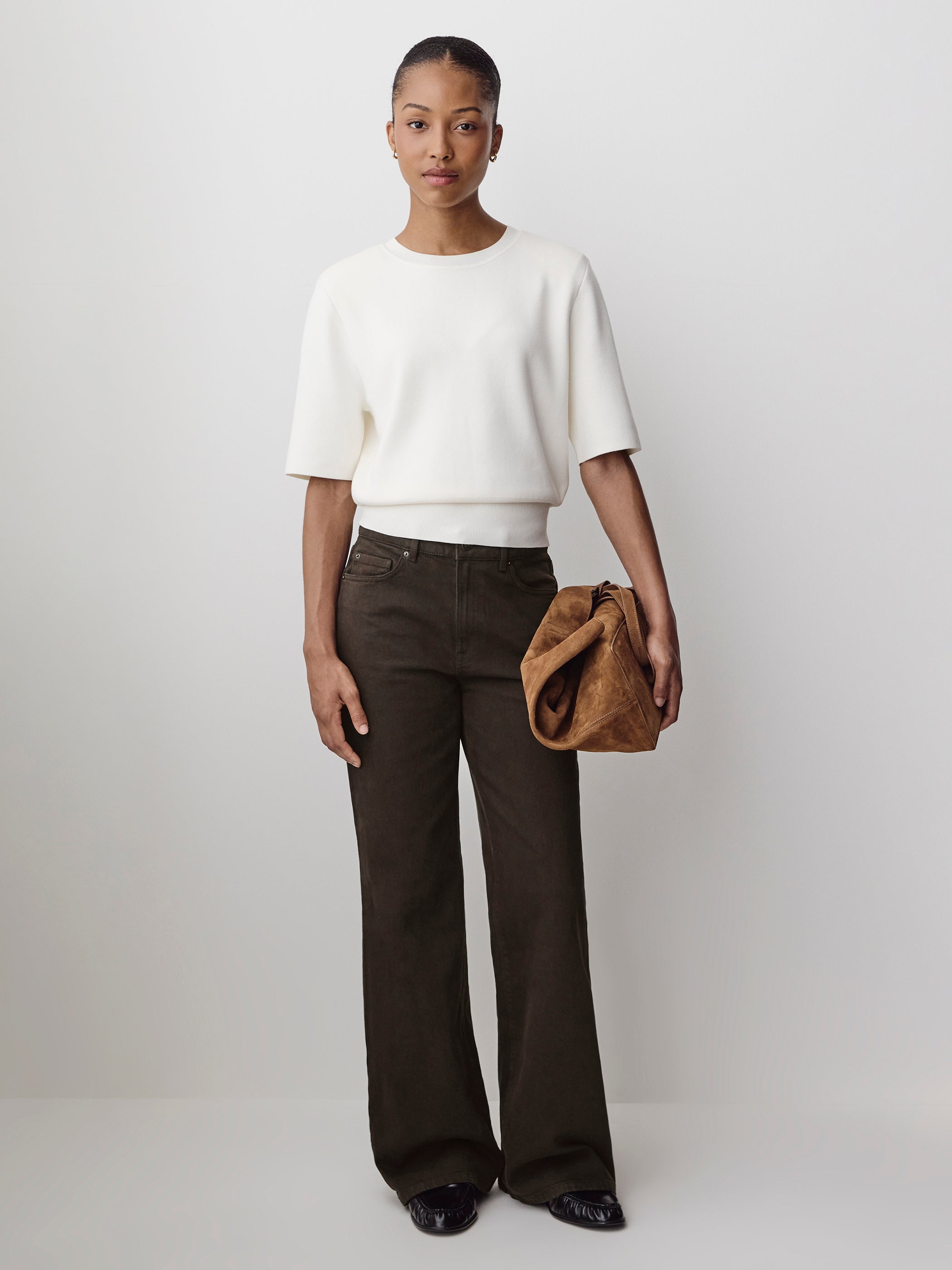Long High-Rise Wide-Leg Jeans