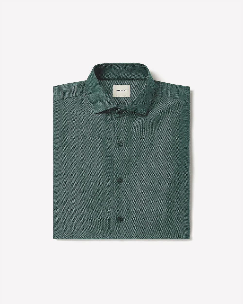 Tailored Fit Two-Tone Dobby Dress Shirt