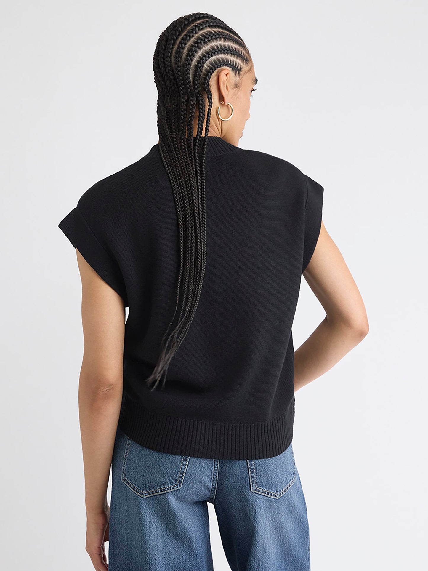 Sleeveless Bomber Cardigan