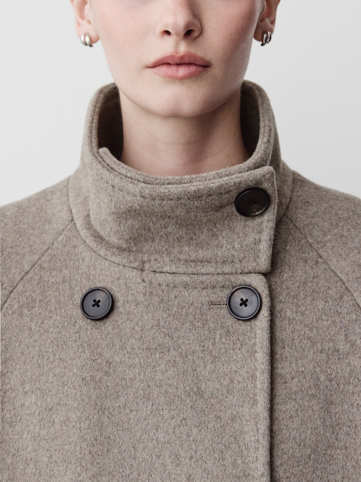 Classic Wool-Blend Double-Breasted Coat