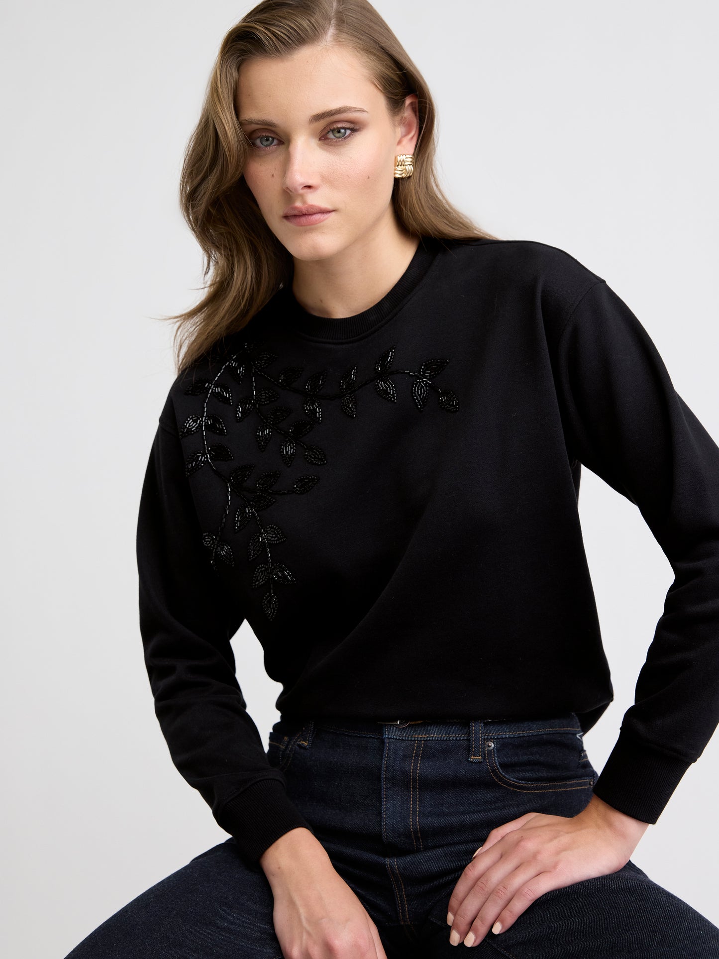 Long-Sleeve Crew-Neck French Terry Sweatshirt