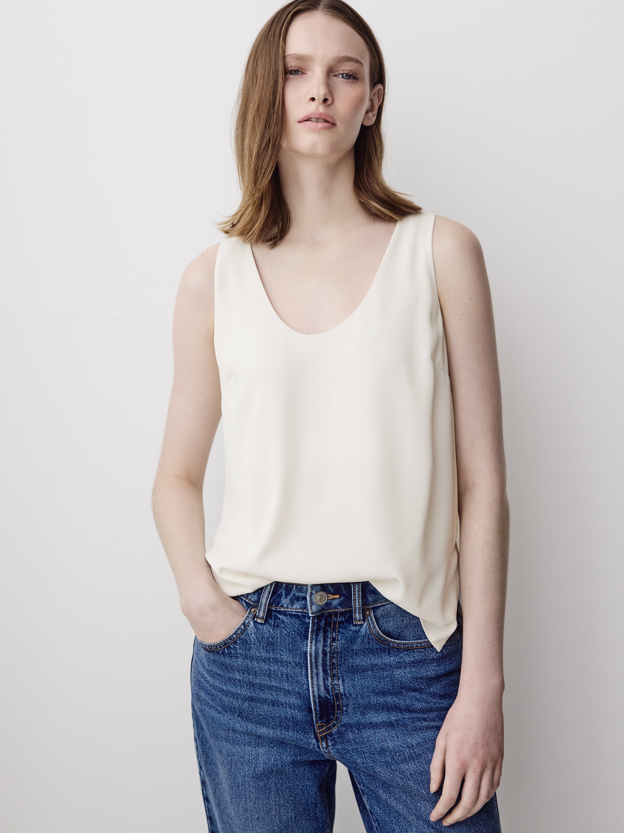 U-Neck Satin Cami