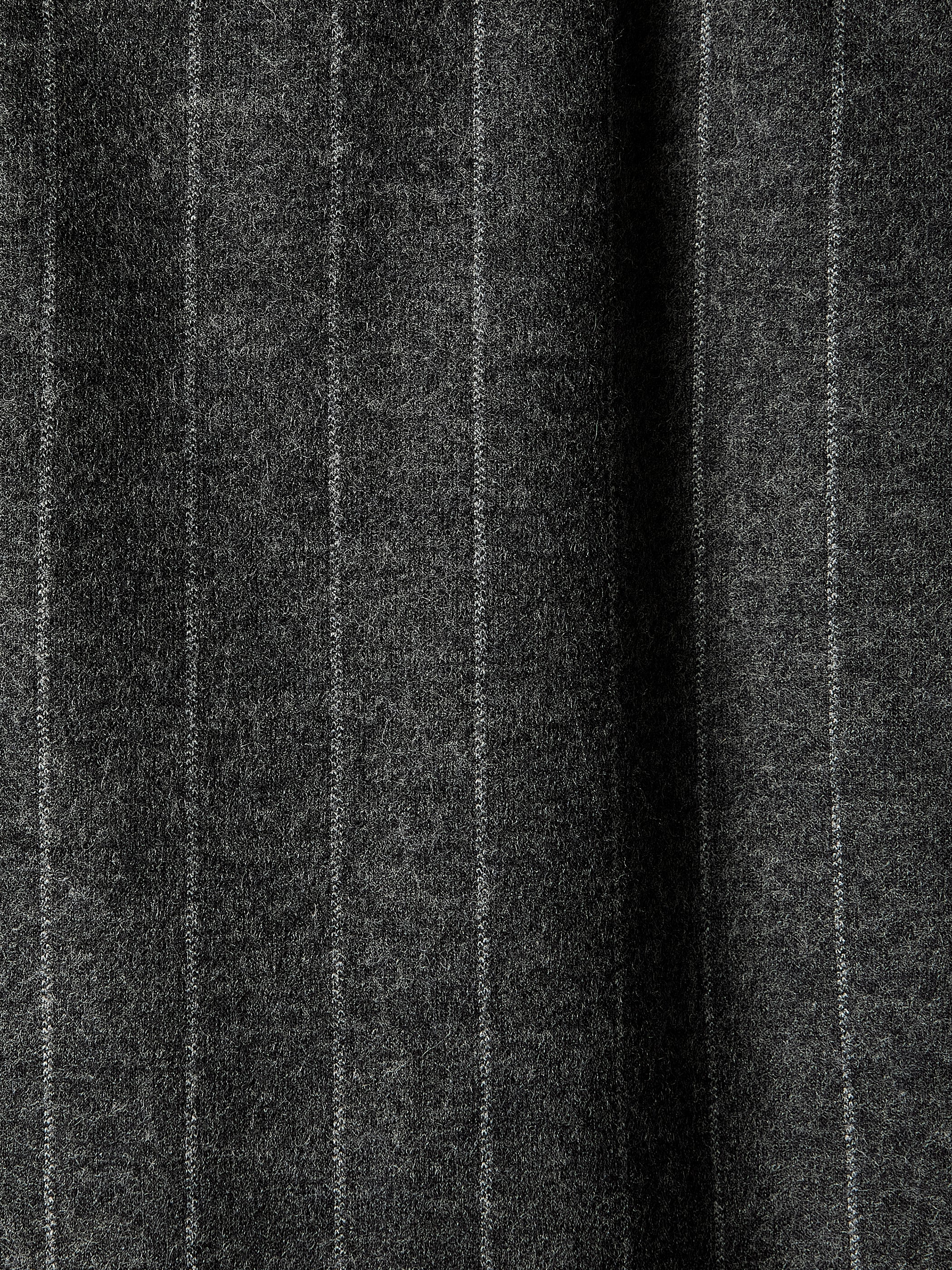 Straight Knit Pinstripe Wool Blend Pant