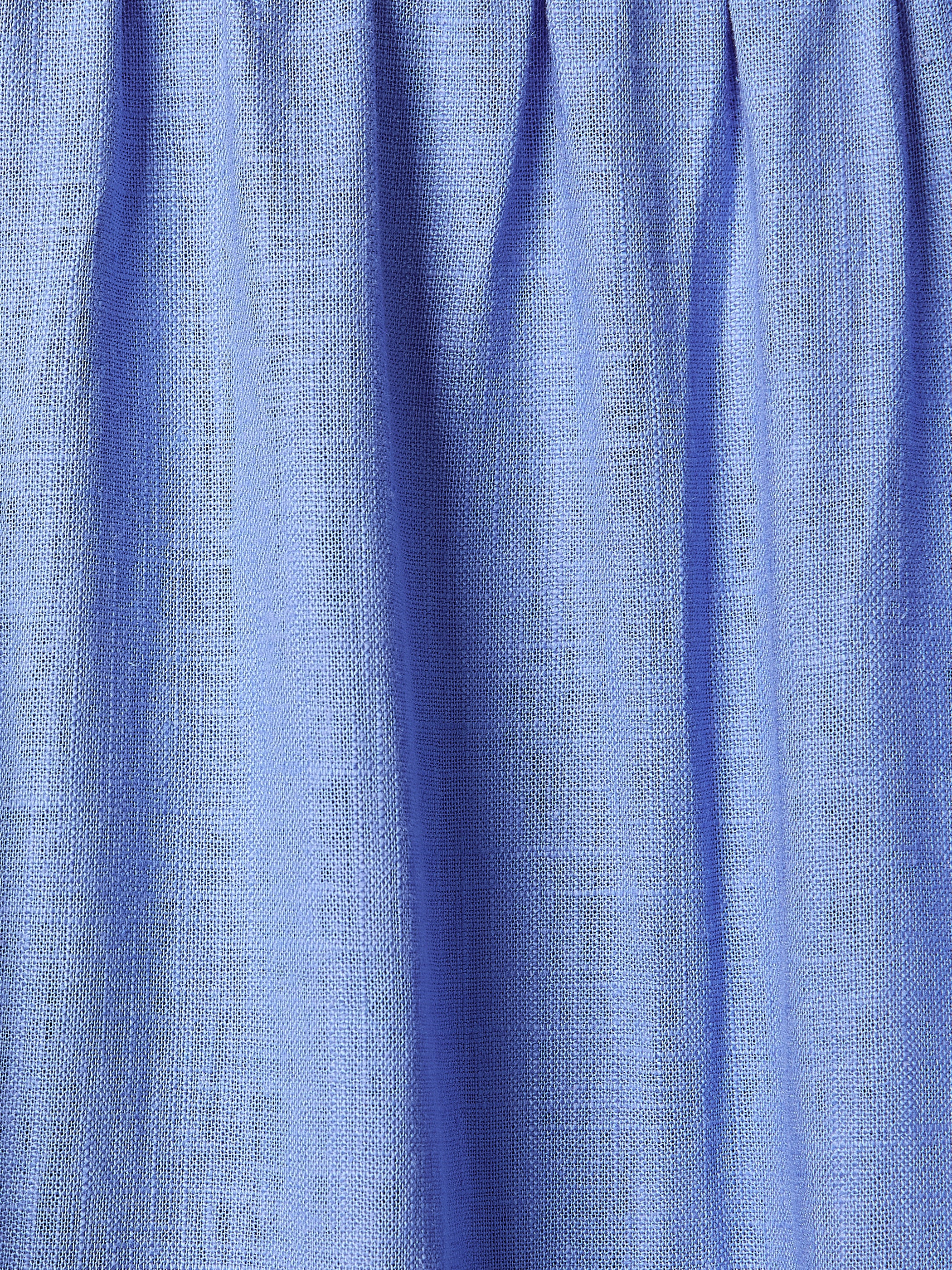 Woven Linen Blend Strappy Midi Dress