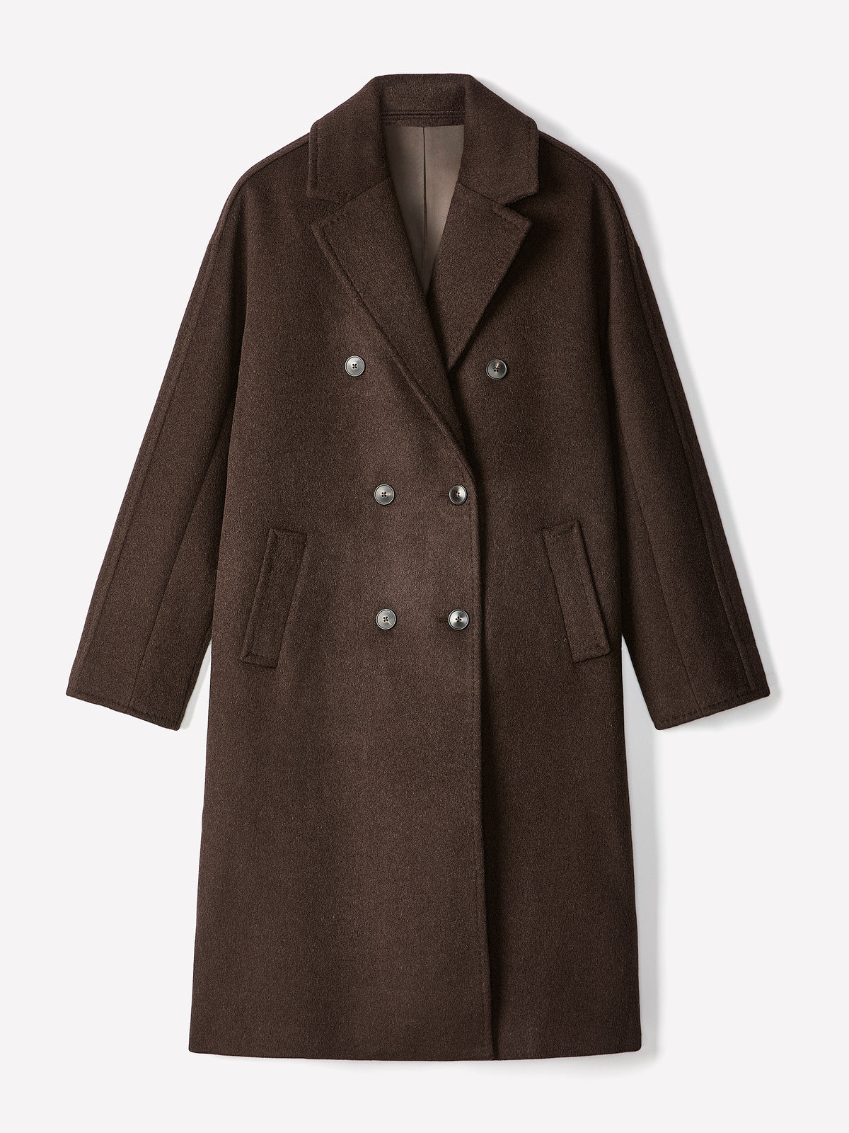 Relaxed-Fit Wool-Blend Double-Breasted Coat