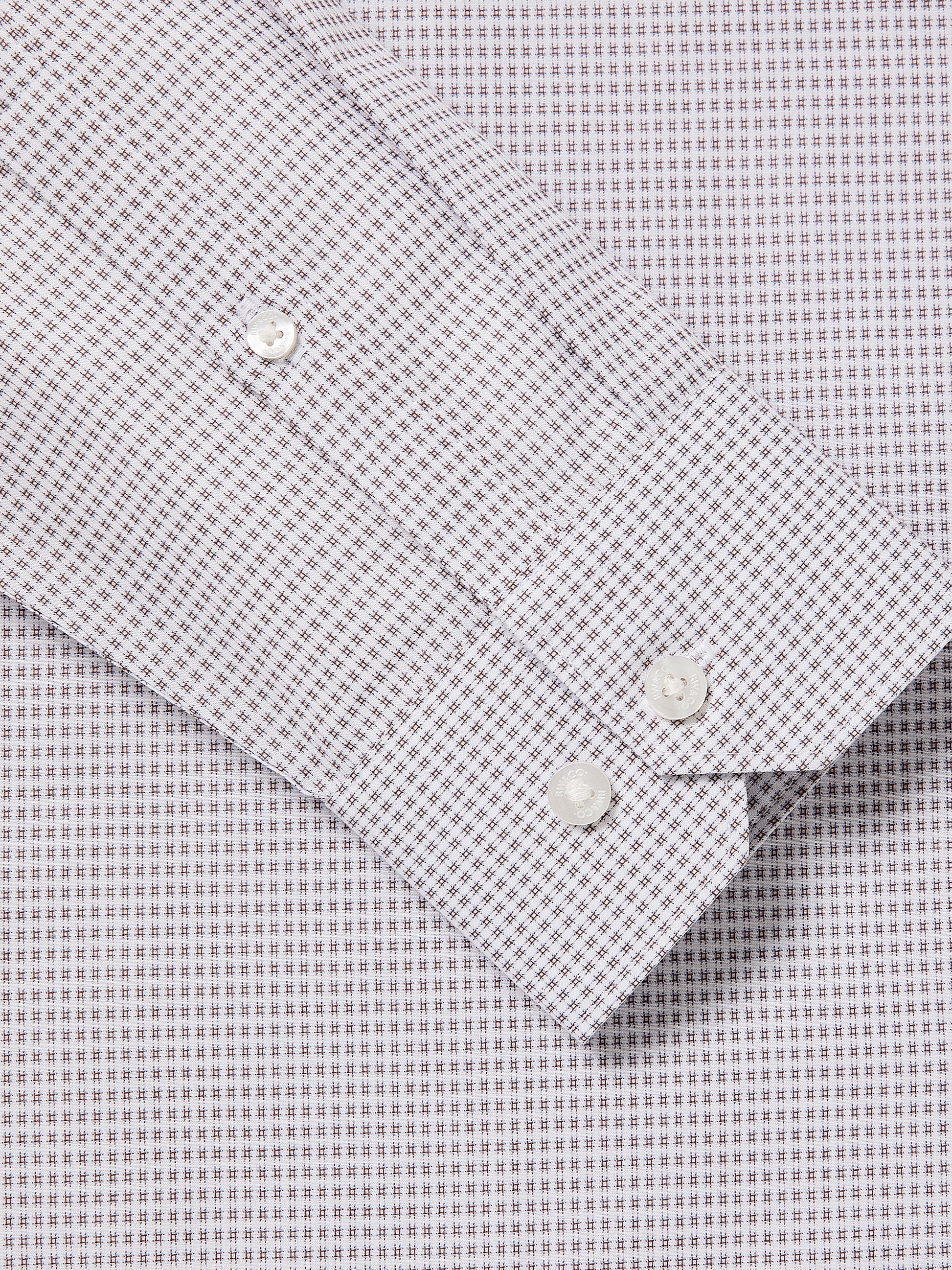 Tailored Cotton Woven Shirt with Stand Collar