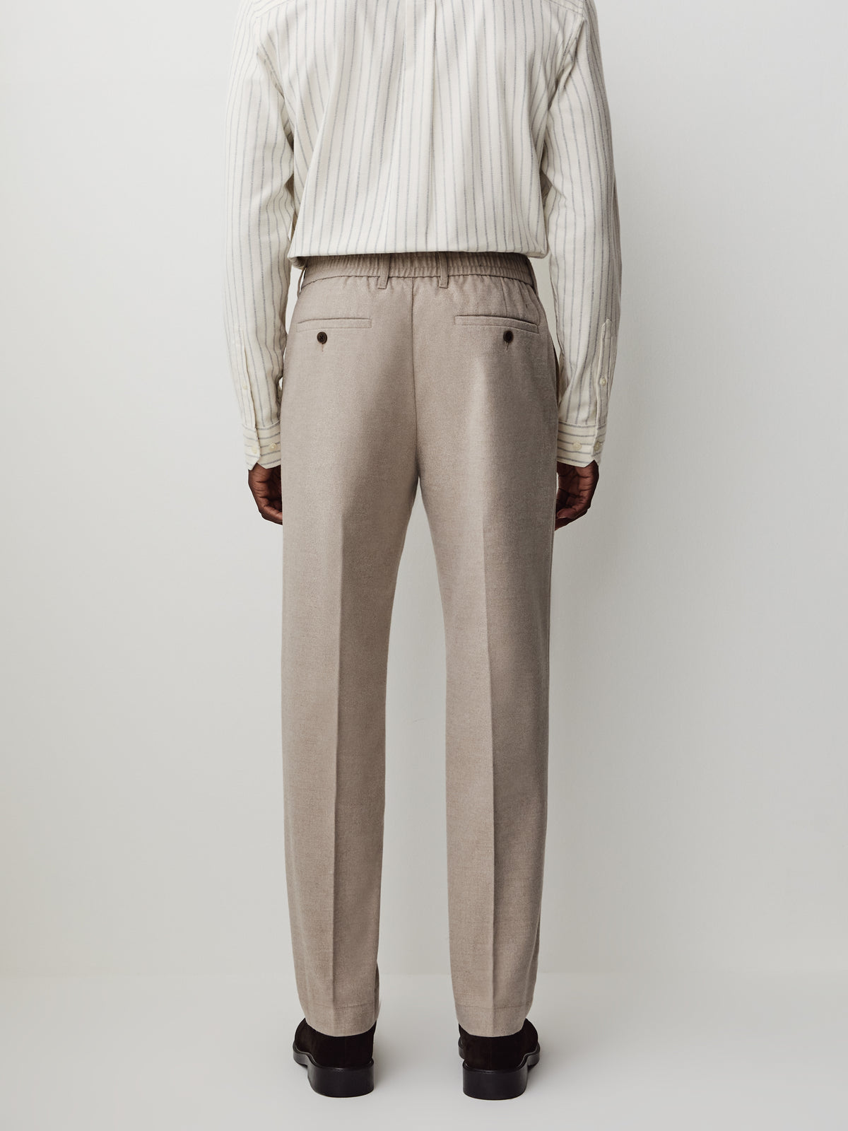 Tailored-Fit Brushed-Knit Pant